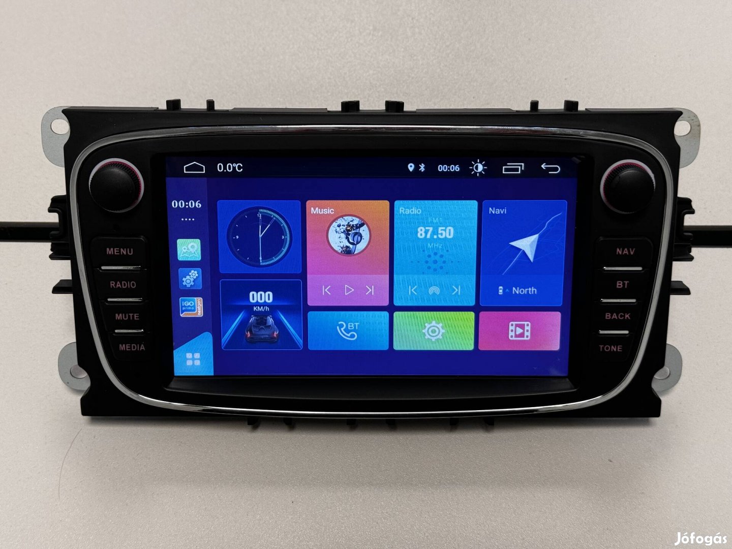 Új Ford Galaxy 2000-09 Fekete Android Navigációs multimédia Carplay