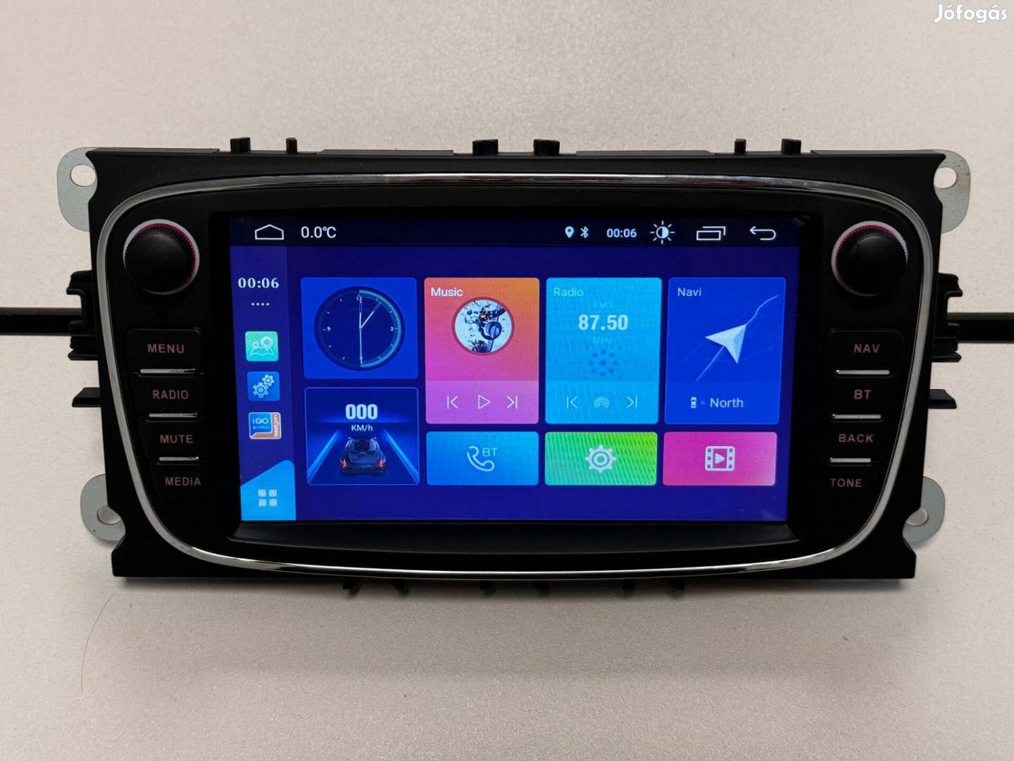 Új Ford Galaxy 2000-09 Fekete Android Navigációs multimédia Carplay