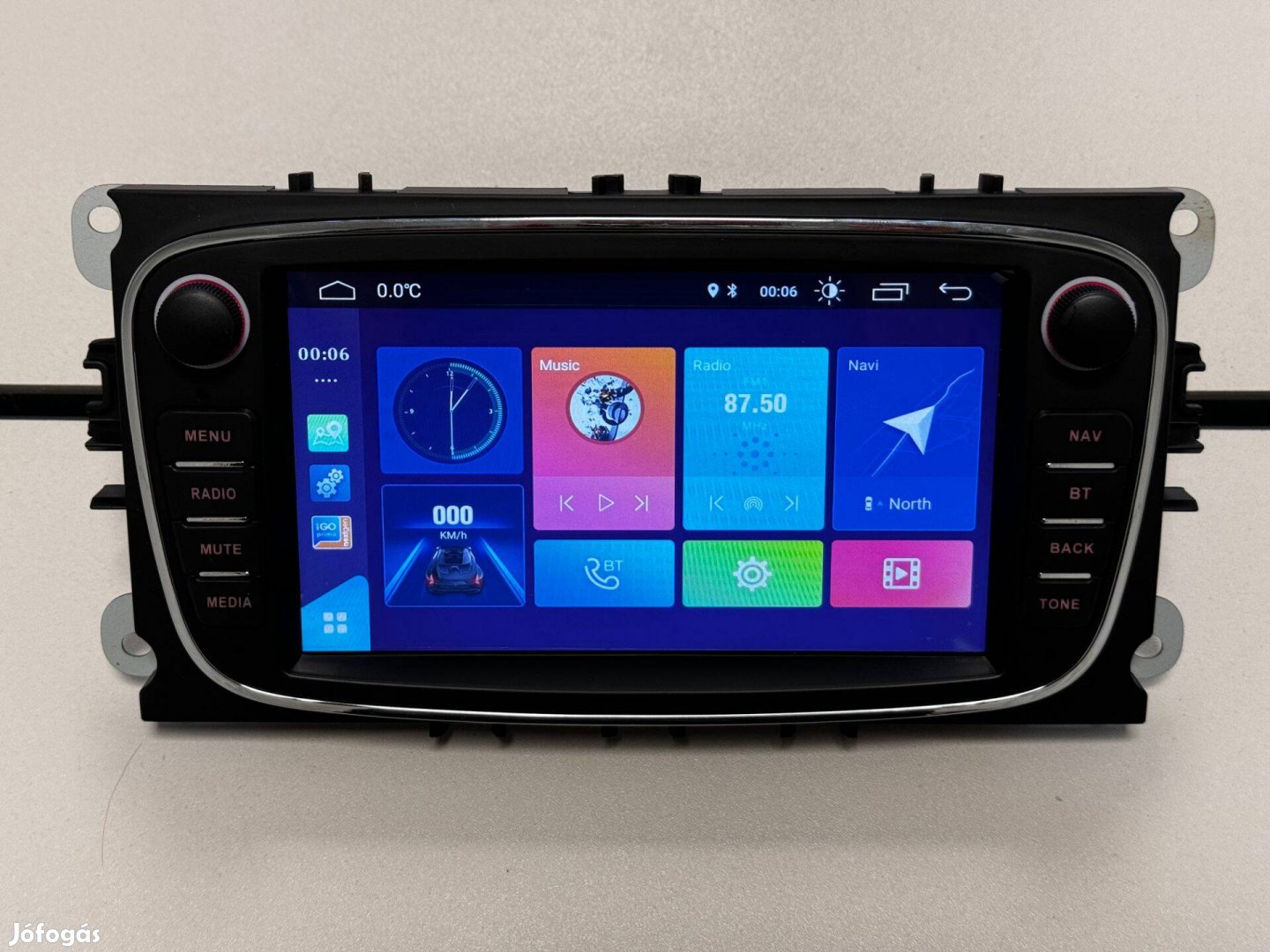 Új Ford Mondeo 2003-07 Fekete Android Navigációs multimédia Carplay
