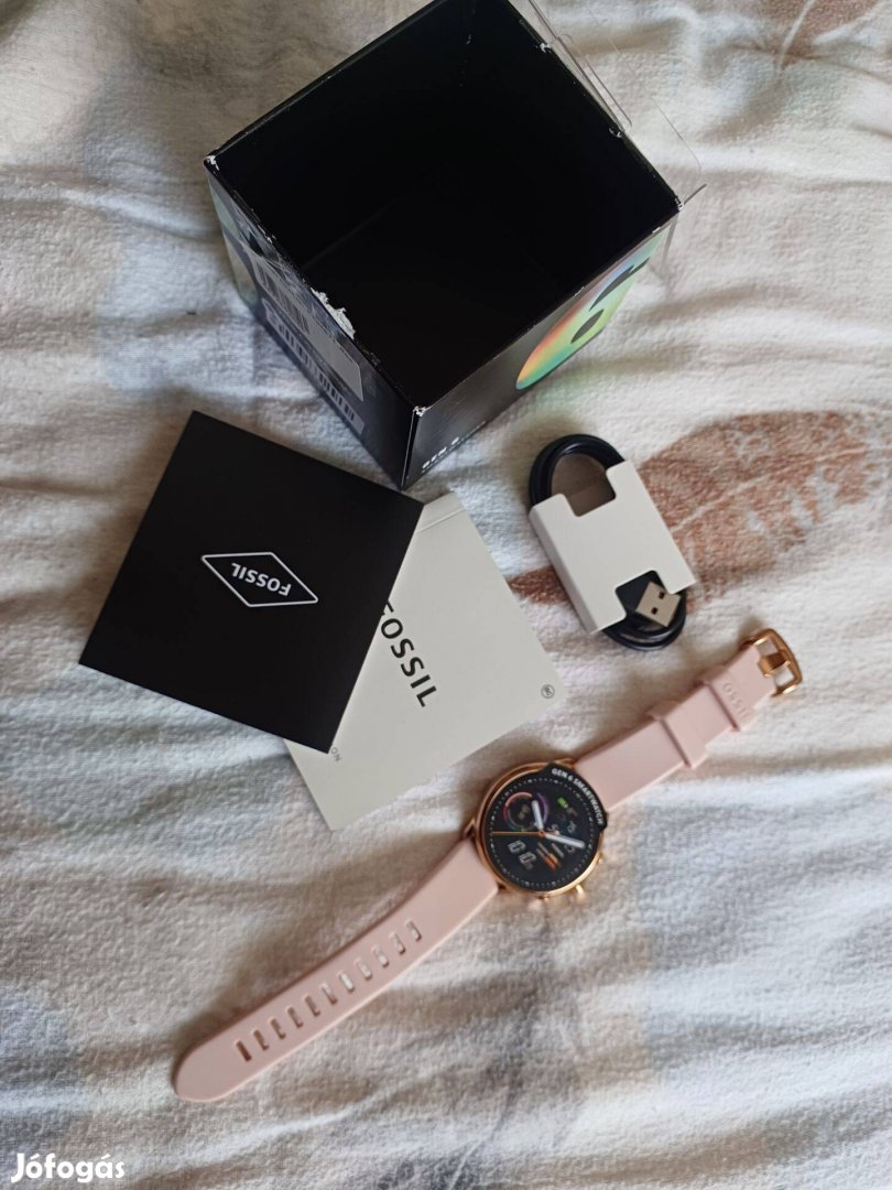 Új Fossil FTW4071 Wellsenn edition Gen6 rosé nemesacél okosóra