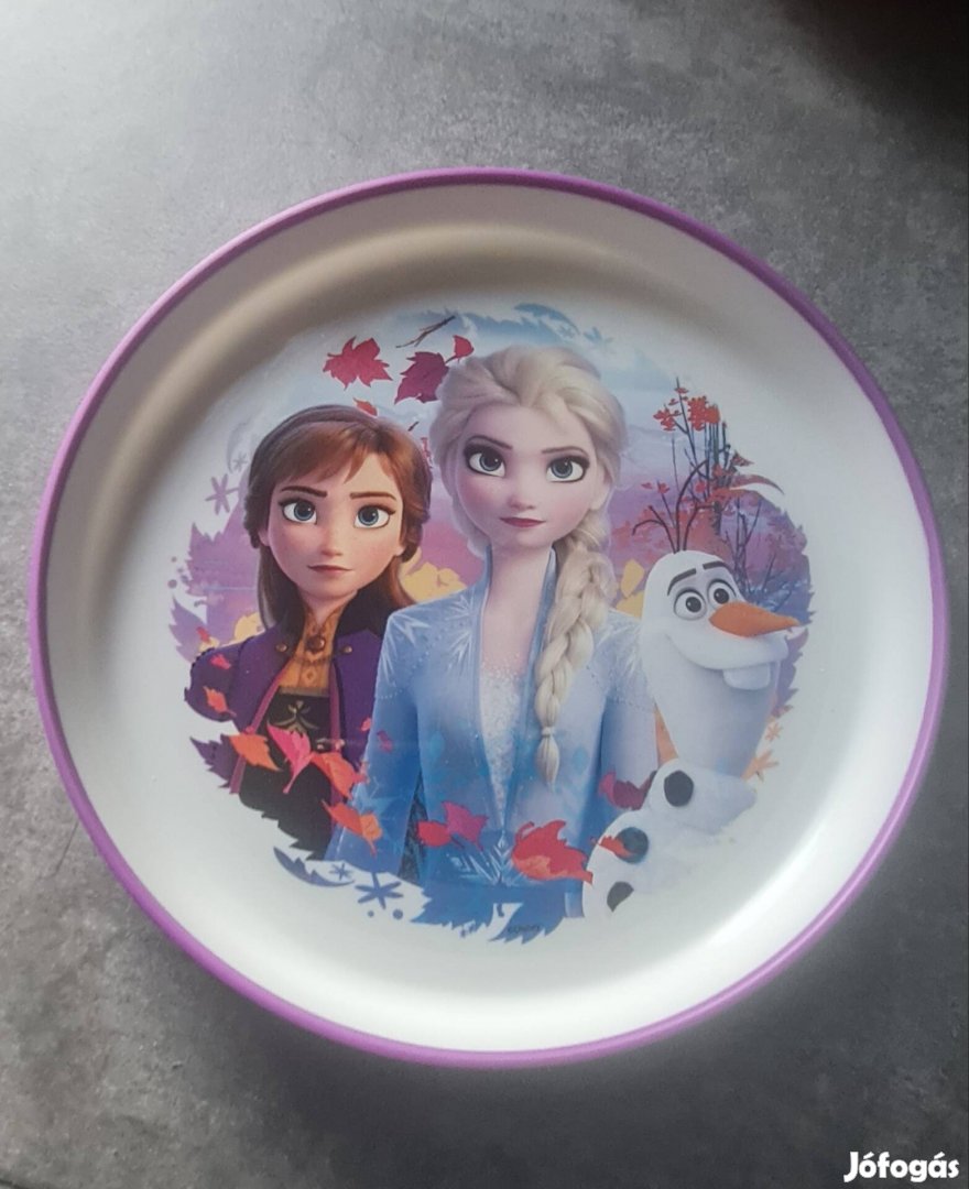 Új Frozen / Jégvarázs mikrózható 20 cm átmérőjű tányér