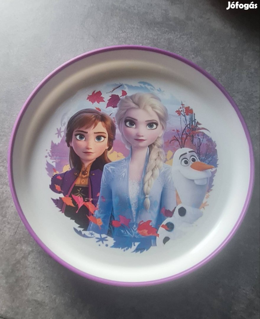 Új Frozen / Jégvarázs mikrózható 20 cm átmérőjű tányér 