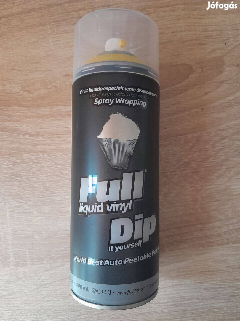 Új Full Dip matt Sárga folyékony fólia spray 400ml eladó 1490ft-ért!