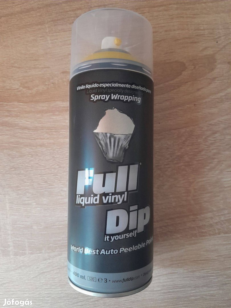 Új Full Dip matt Sárga folyékony fólia spray 400ml eladó 1990ft-ért!