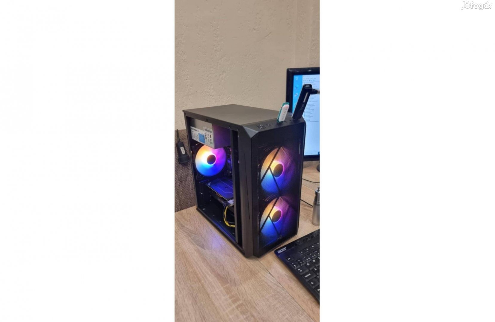 Új Gamer PC számítógép 2K R7 5700X/Rtx 3070 Ti 8Gb/32Gb DDR4/500Gb