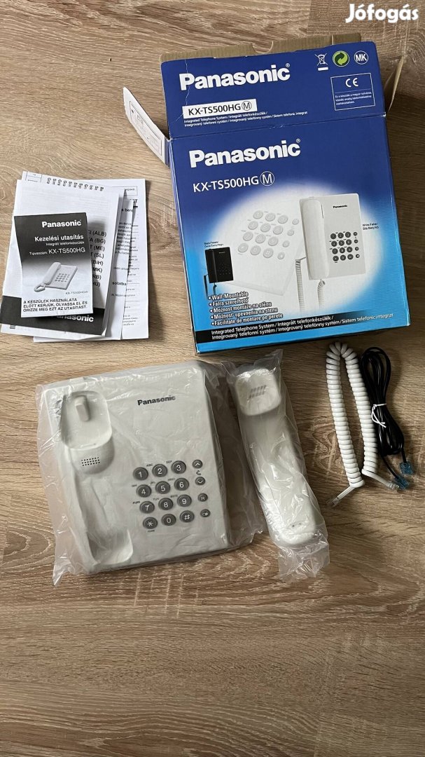 Új Garanciális(Euronics) Panasonic TS500HGW vezetékes Telefon, Fehér