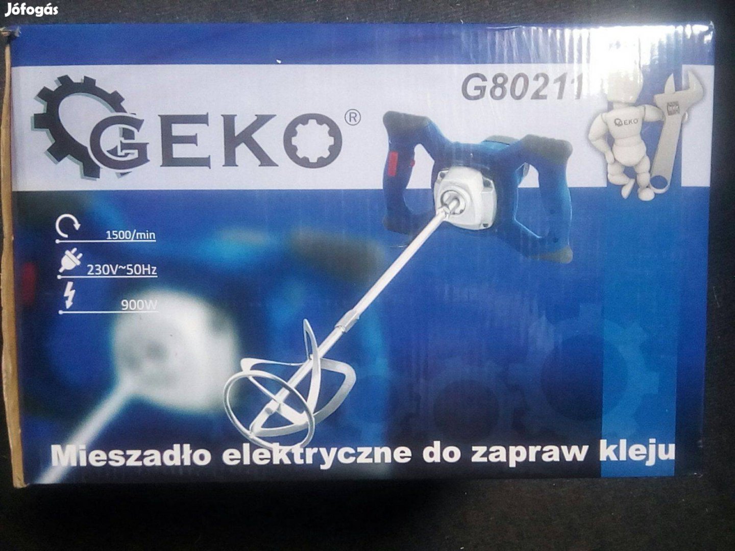 Új Geko G80211 Elektromos keverő habarcshoz/ragasztóhoz 900W