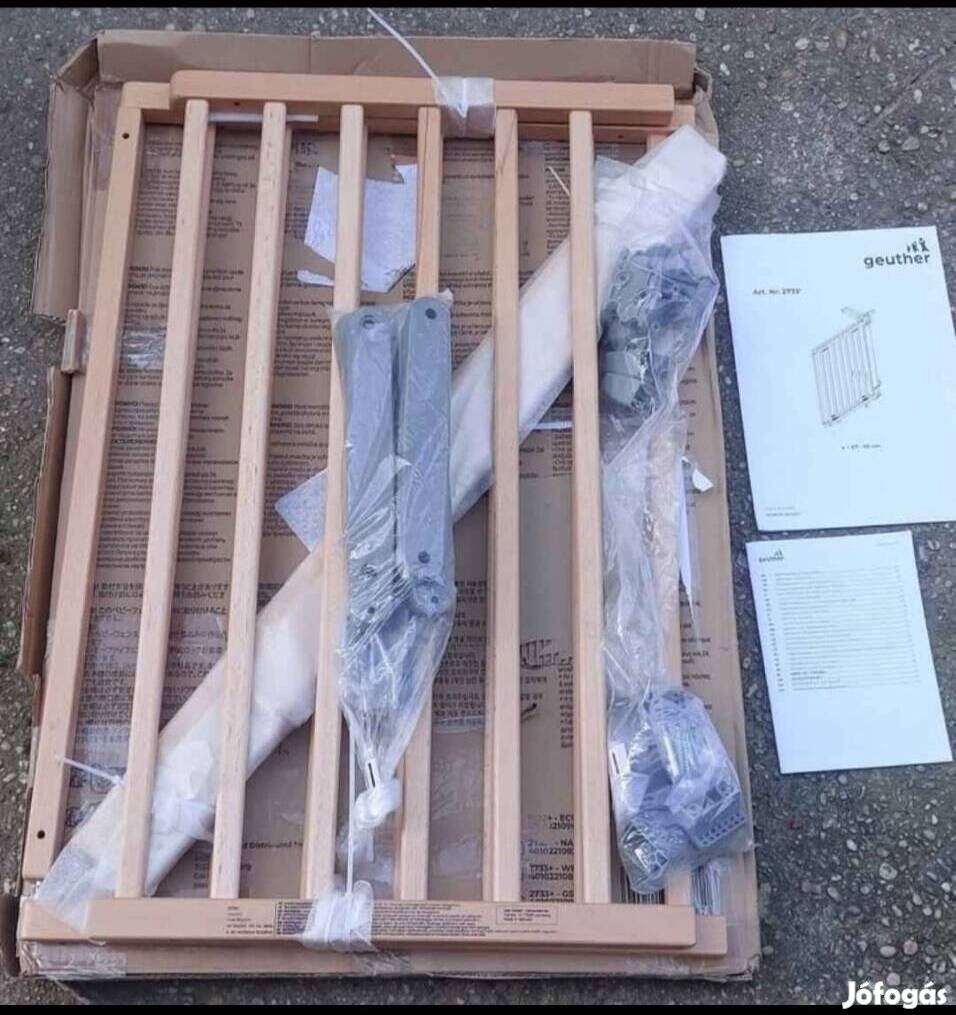 Új Geuther 2733 natúr színű biztonsági rács, lépcsőkorláthoz