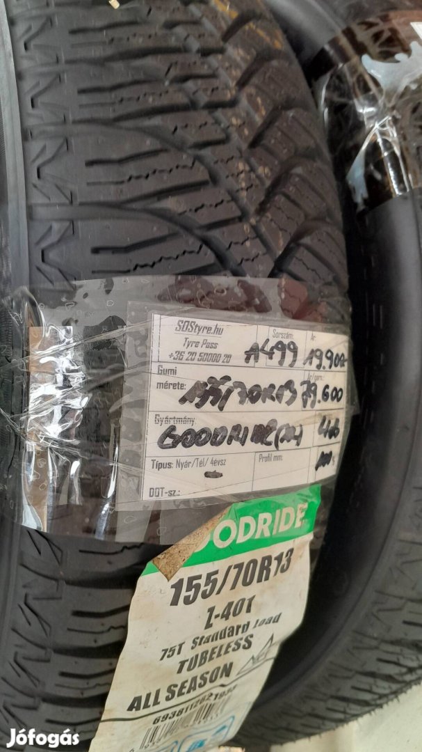 Új Goodride 155/70R13 négyévszakos gumiabroncsok 