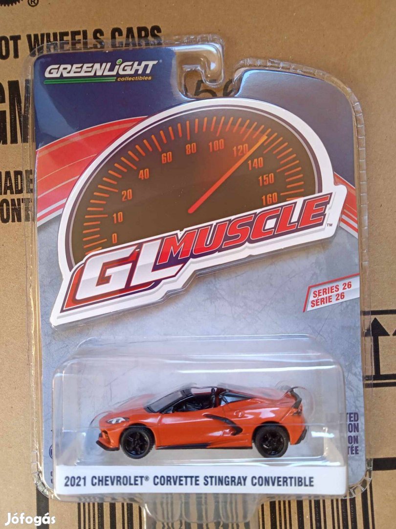 Új Greenlight Chevrolet Stingray 2021 1:64 modell