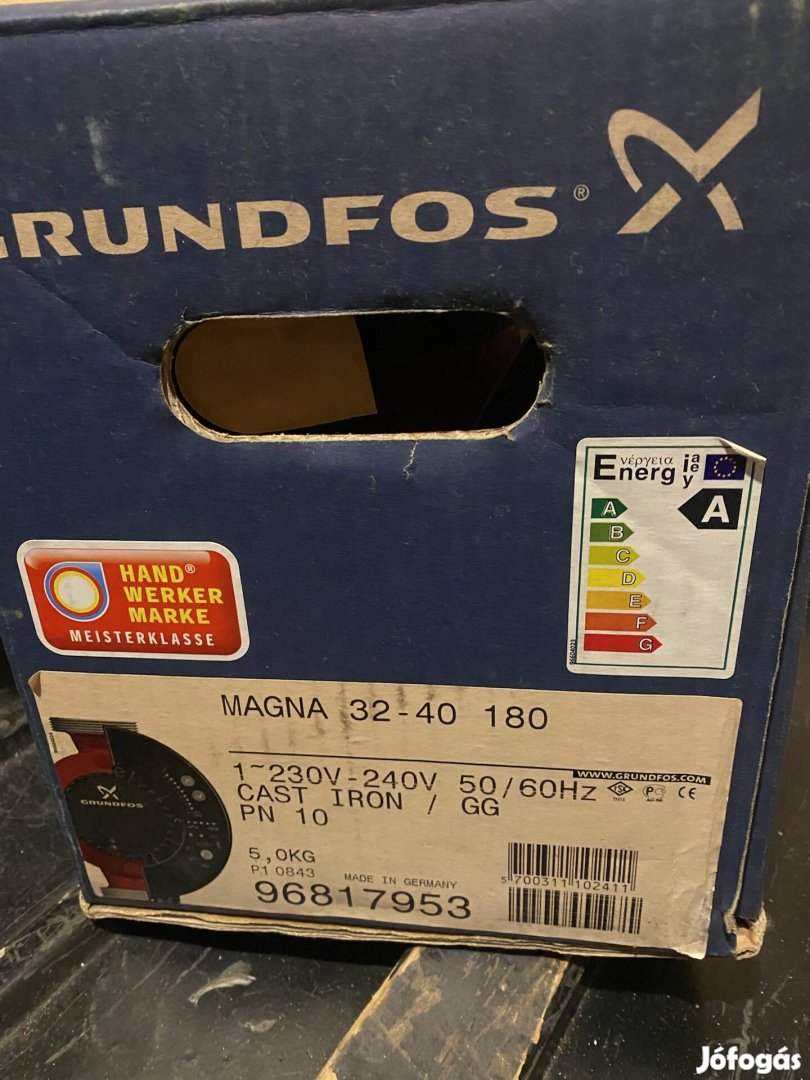 Új Grundfos Magna 32-40 180 keringető szivattyú