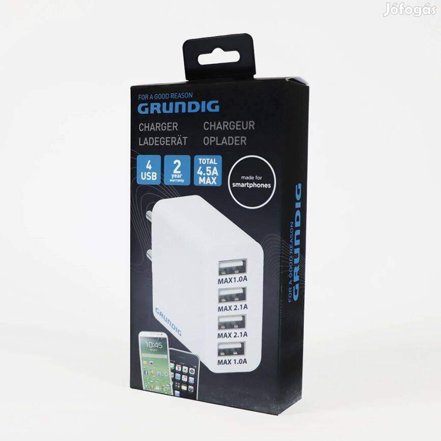 Új Grundig USB töltő 4 port