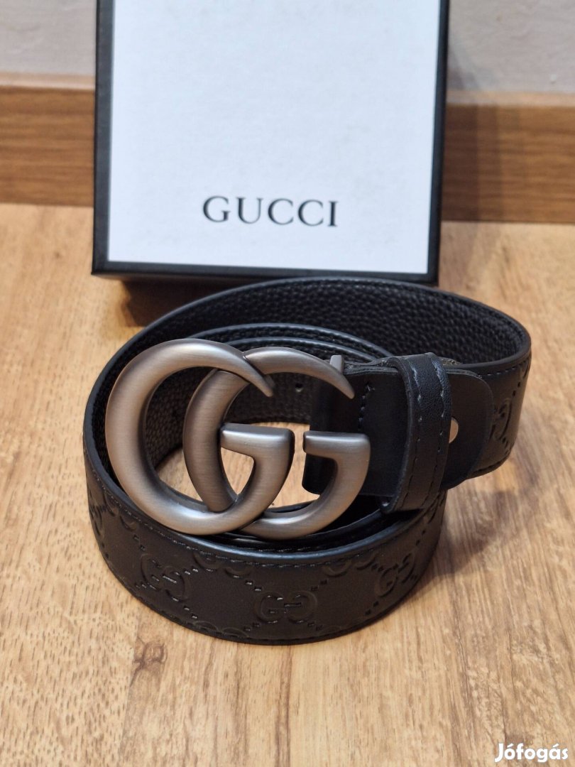 Új Gucci GG monogram bőr öv 