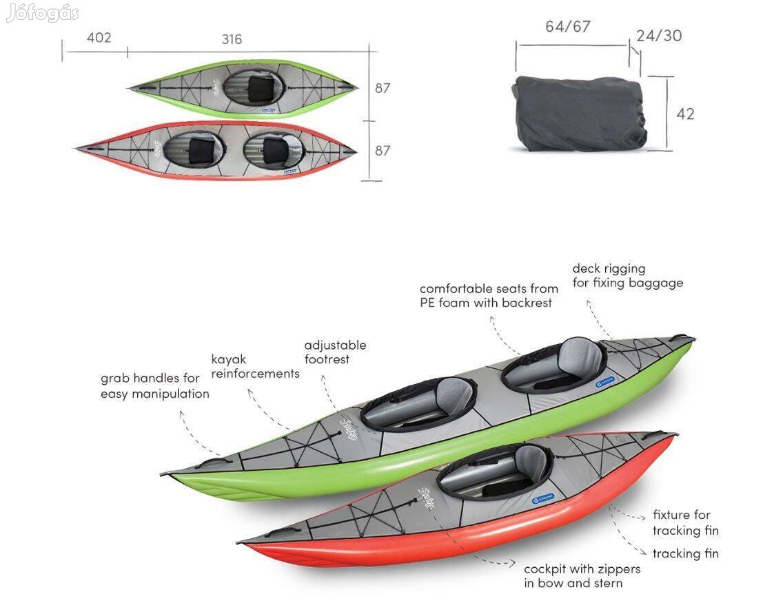 Új Gumotex Swing kajak kenu csónak gumicsónak
