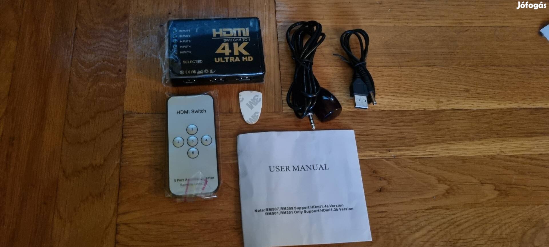 Új HDMI Switch 5to1 4K Ultra HD 