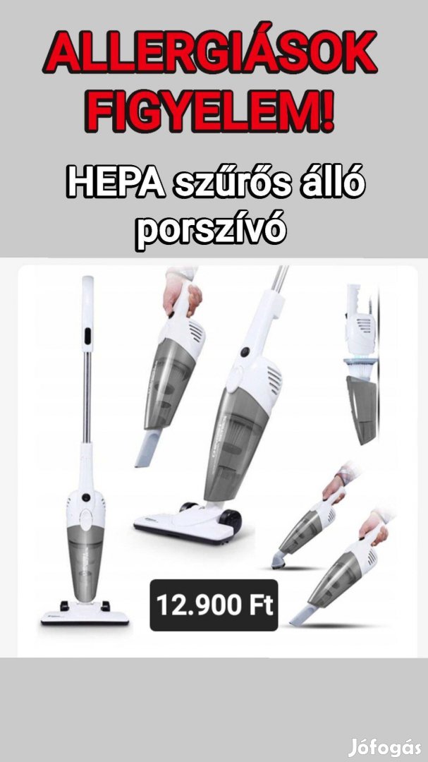 Új HEPA szűrős álló porszívó