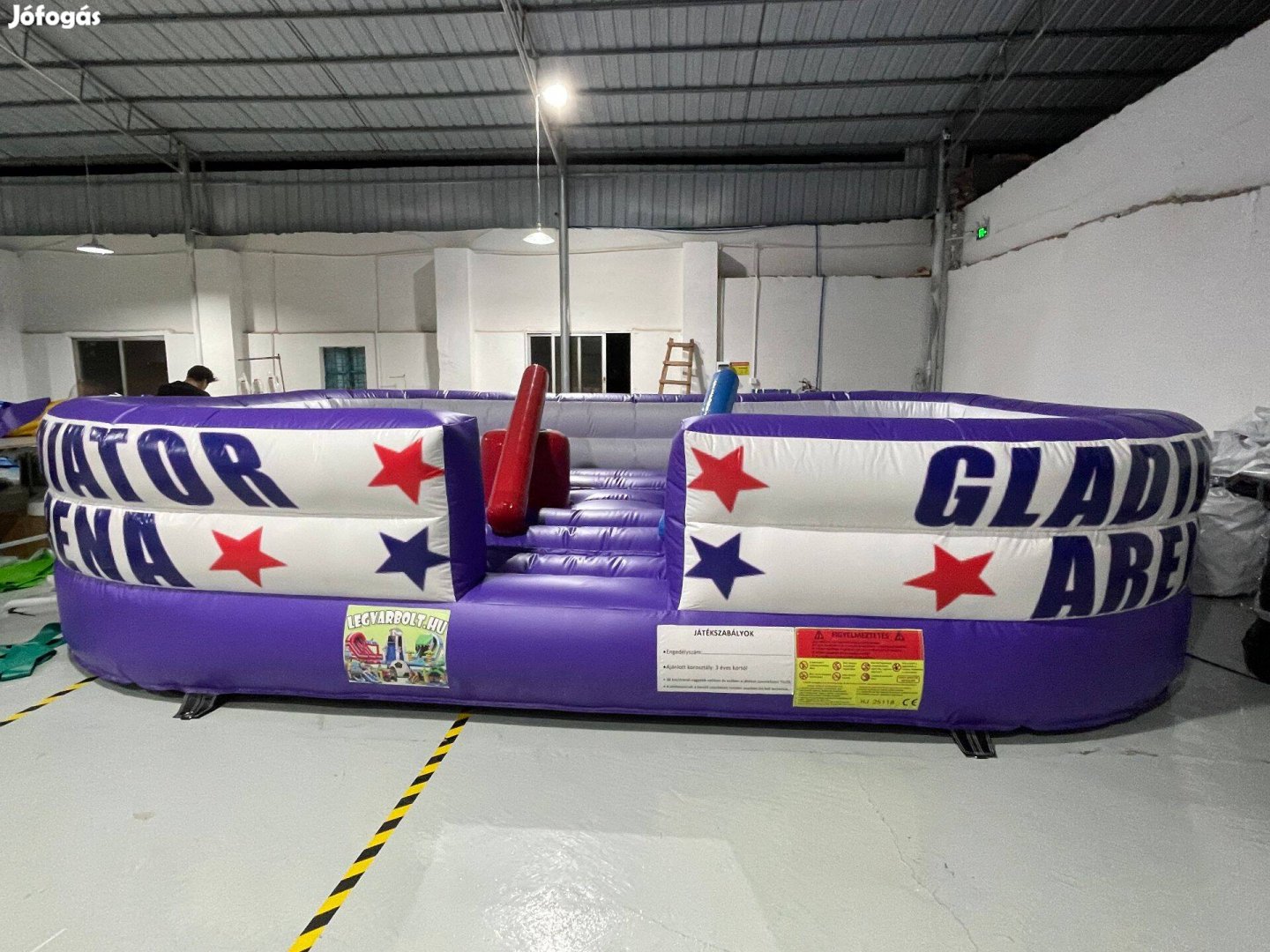 Új HJ23 Gladiátor aréna 6x4m légvár ugrálóvár anyagból
