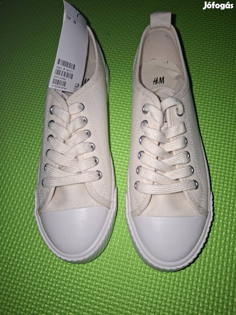 Új HM 36-os pamutvászon tornacipő 36 cipő sportcipő