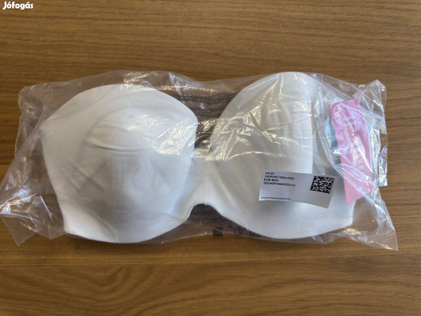 Új H&M Párnázott Mikroszálas Balconette Melltartó 80D Fehér