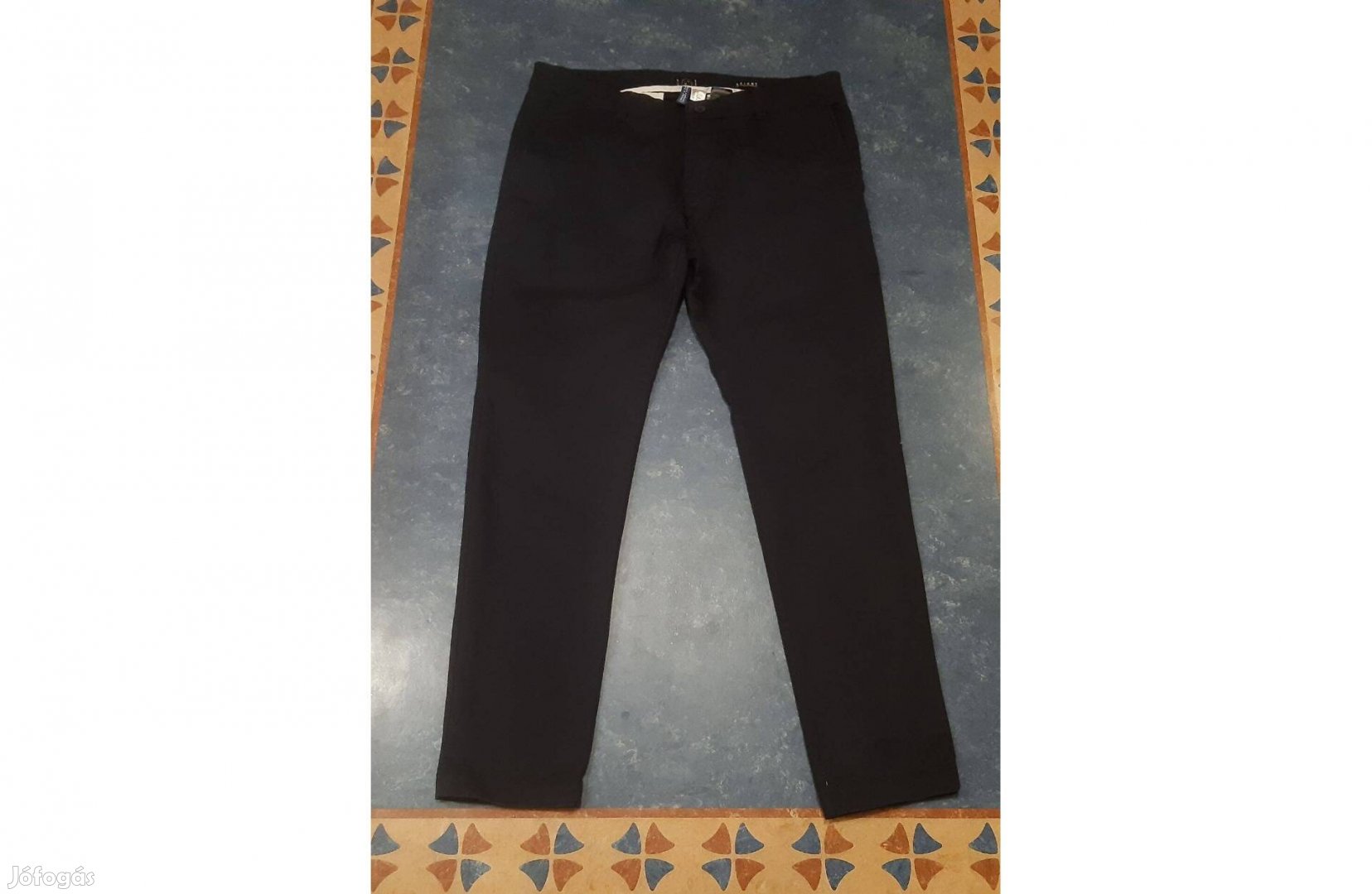 Új H&M Skinny sötétkék szűkszárú ffi rugalmas vászonnadrág 34 (36) /30