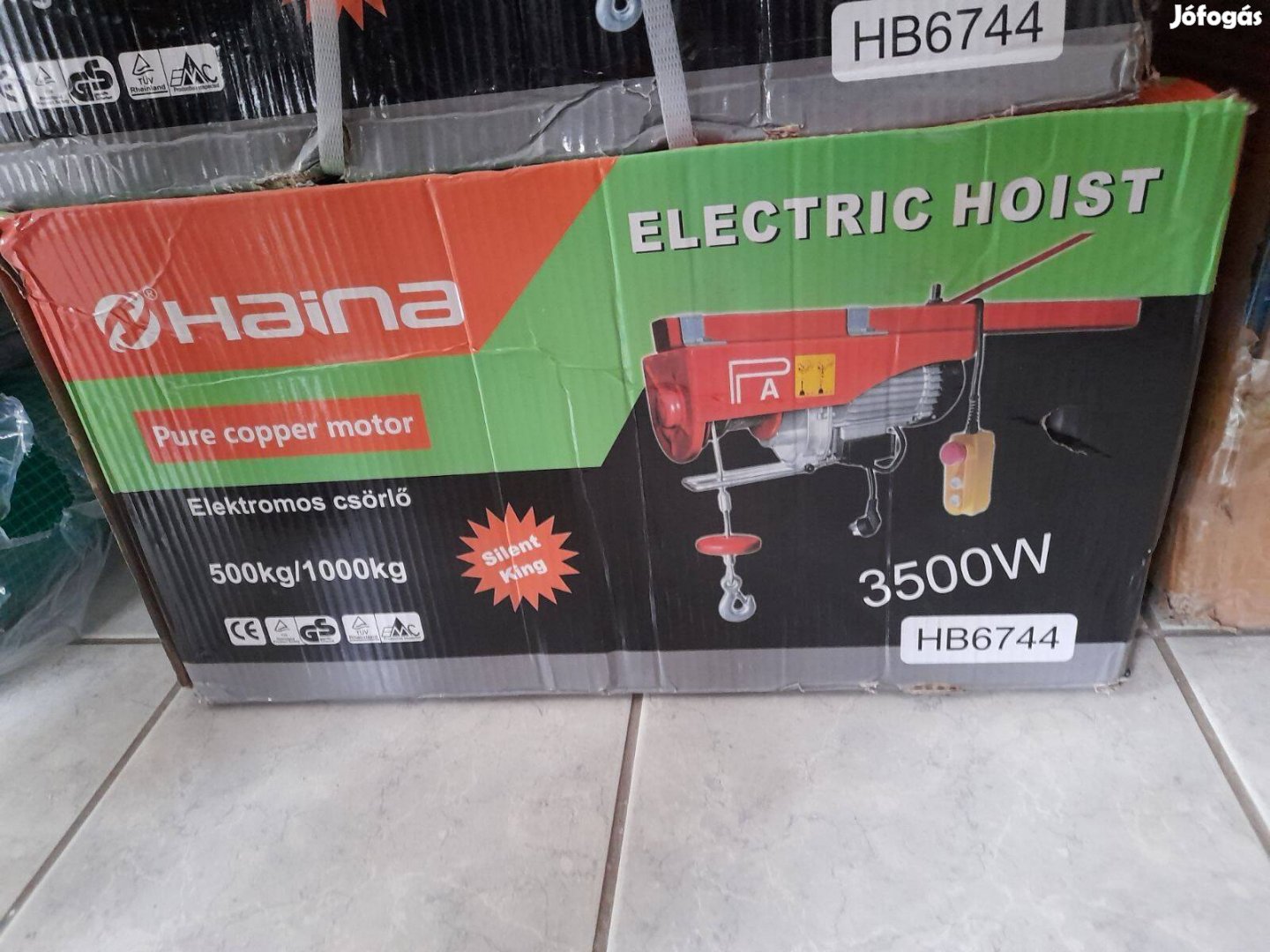 Új Haina elektromos drótköteles emeló, 500/1000kg