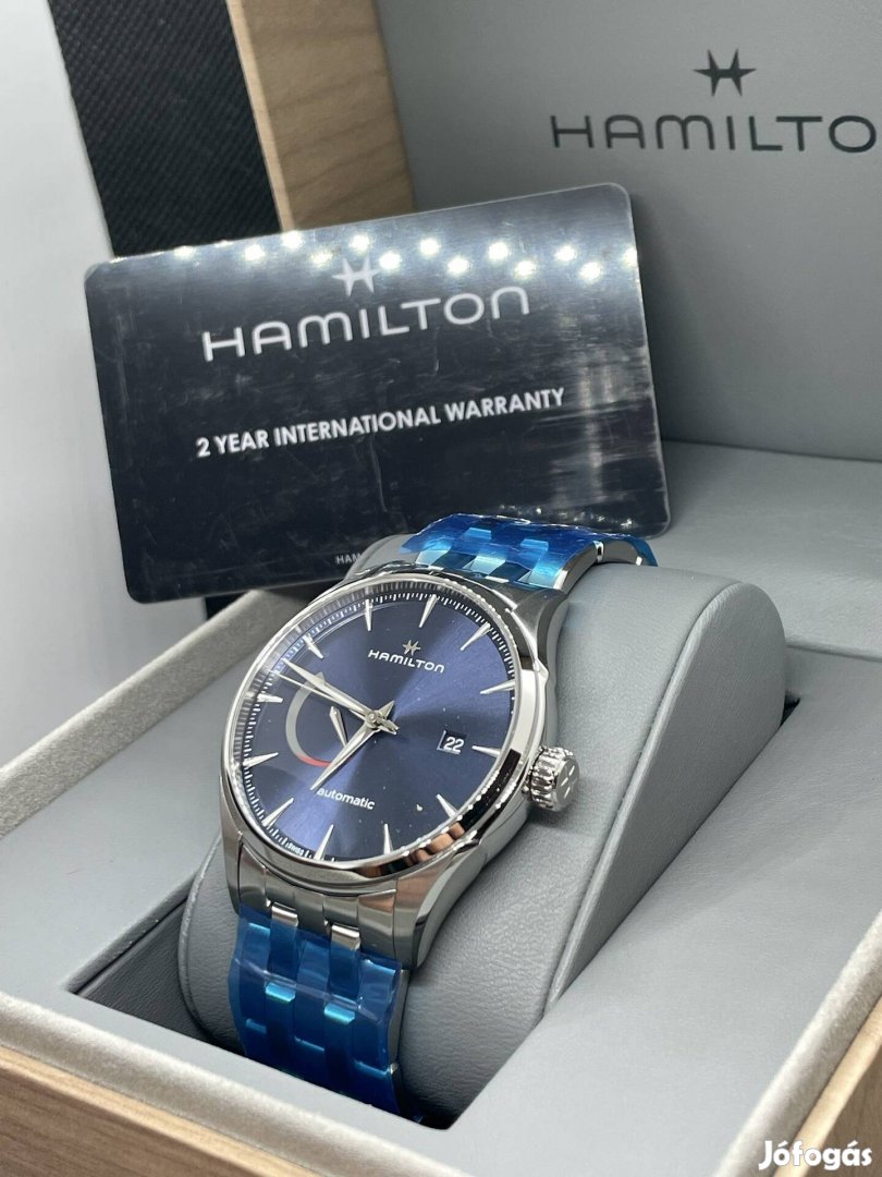 Új Hamilton Jazzmaster H32635141 férfi karóra kék fém