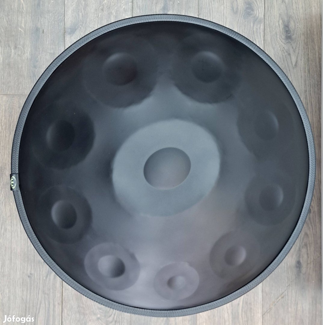 Új Handpan, D-moll, acél, 10 hang, 56cm