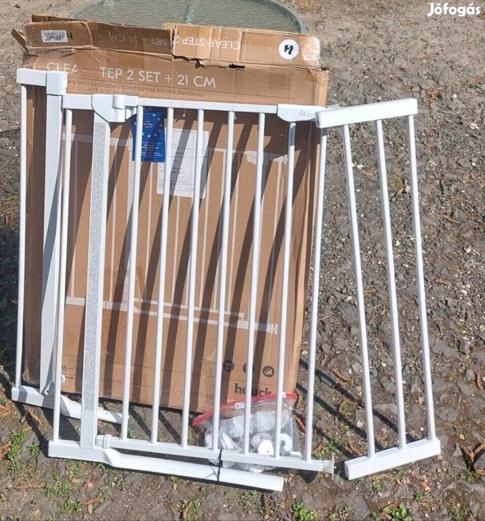Új Hauck gyerekrács , biztonsági rács 95-101 cm, fehér