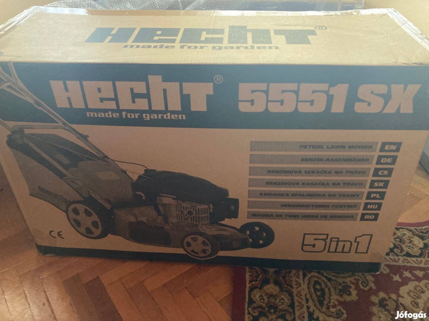 Új Hecht 5551 SX benzines fűnyíró,garanciális