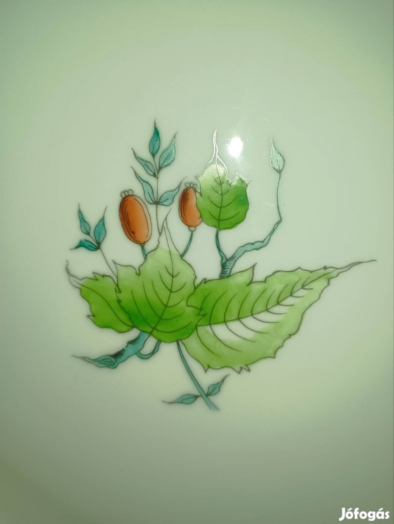 Új Herendi Porcelán Hecsedli Hibátlan Kínáló Tál Dísz Tányér 30 cm