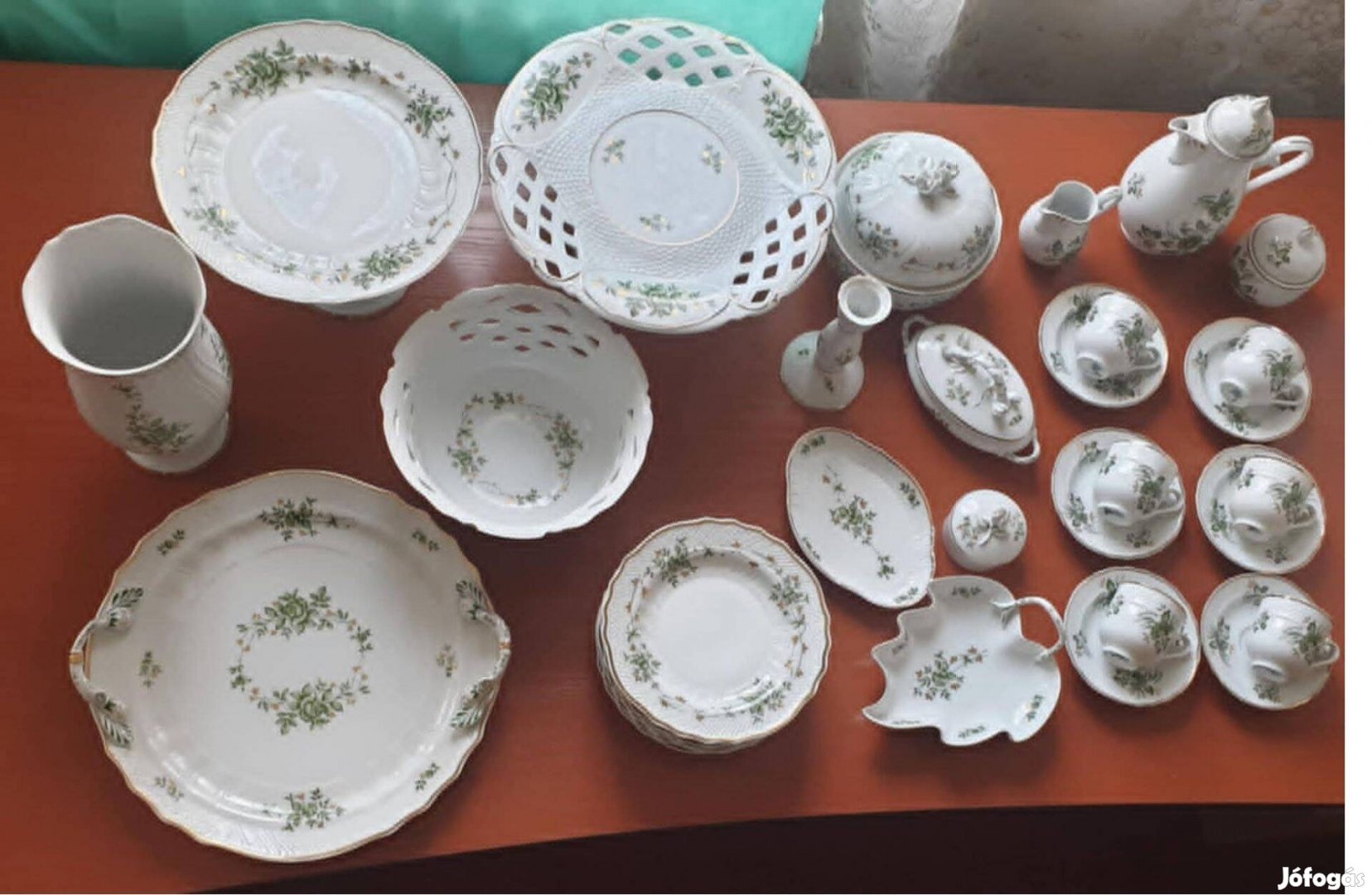 Új Hollóházi Porcelán Ritkaság 27 részes Vadvirágos Luxus