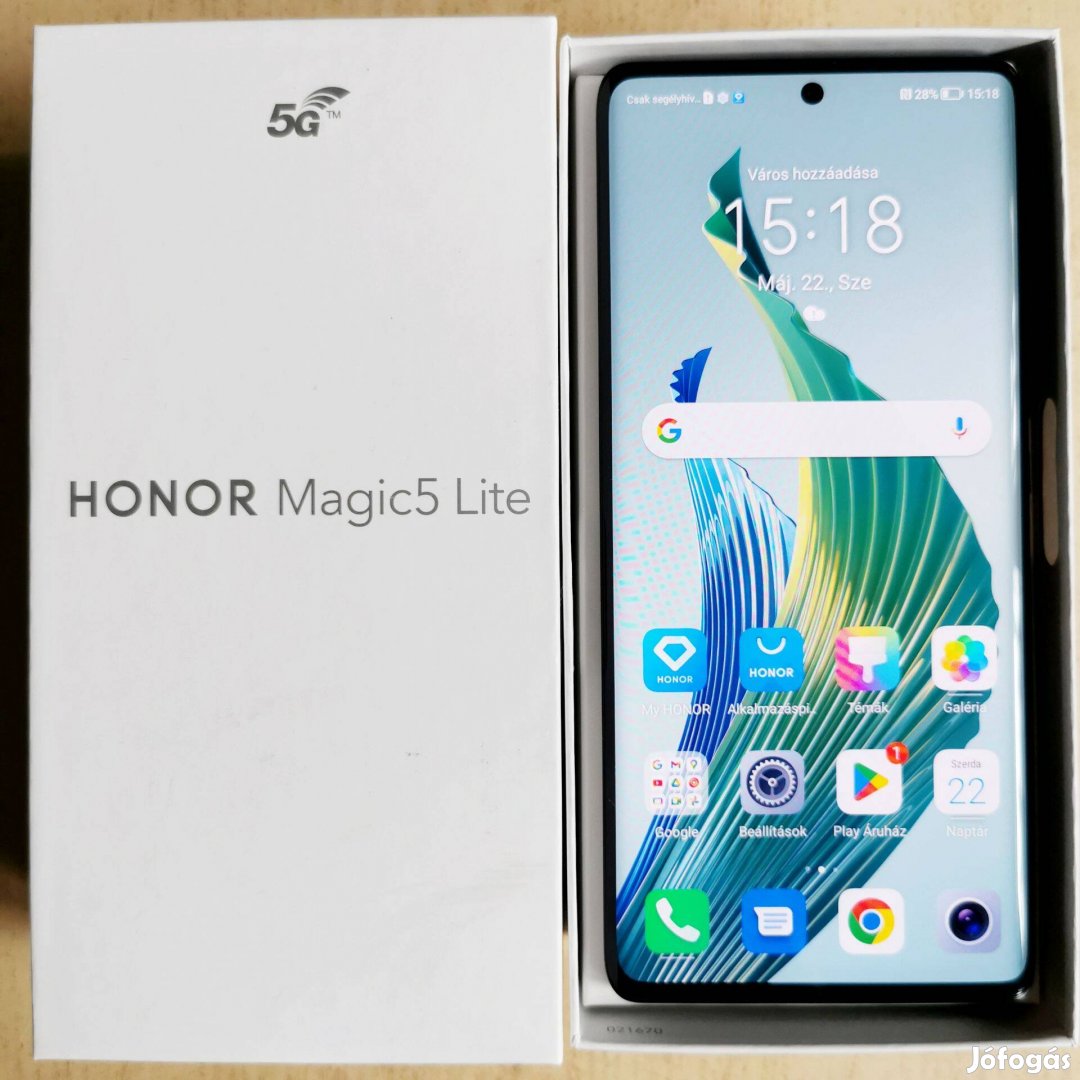 Új Honor Magic 5 Lite 5G 8+5/256 2025.05.10 6.67" 120hz 64mpx Qualcomm