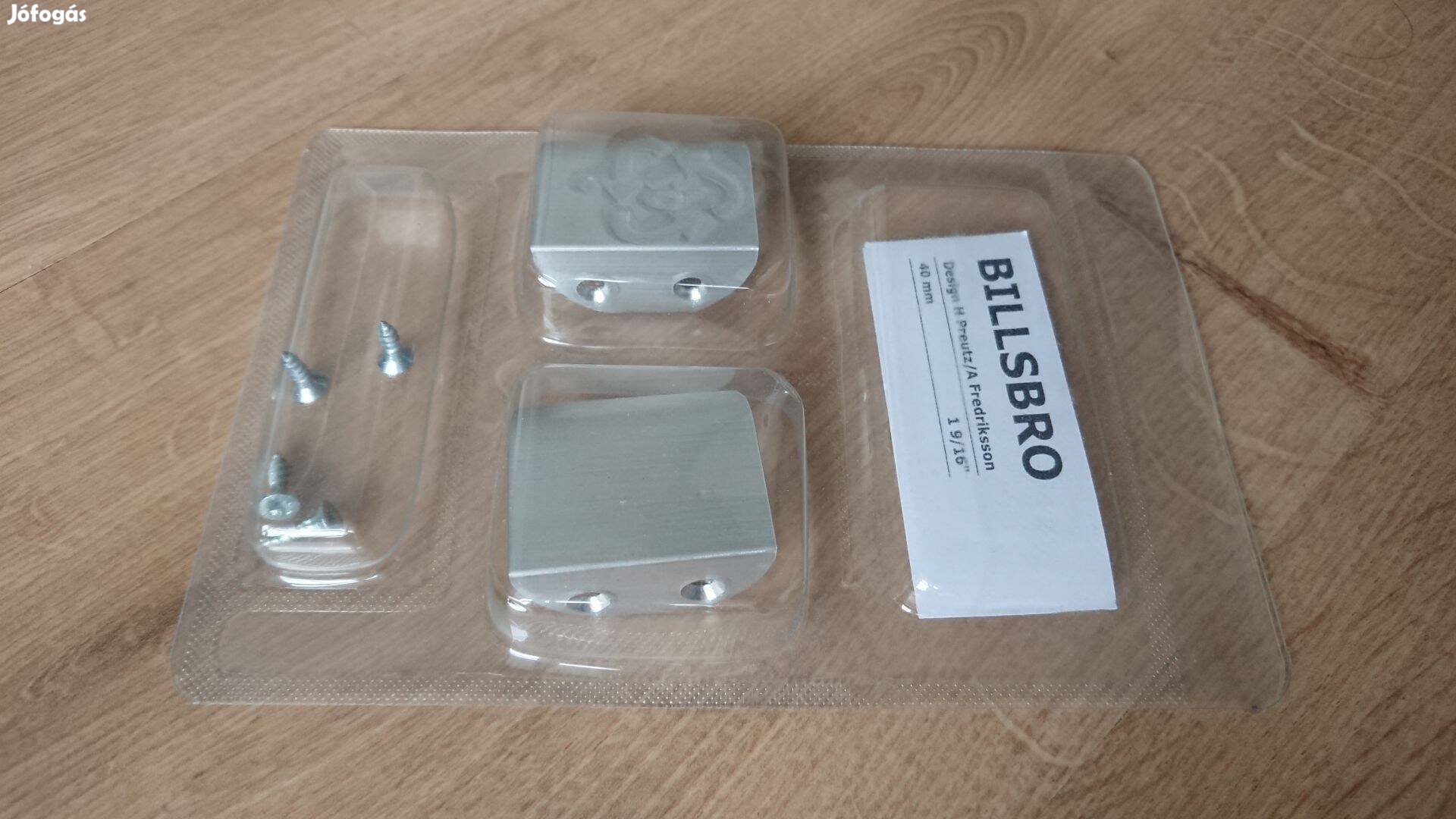 Új IKEA Billsbro fogantyú fém fiók kihúzó fül ezüst szín bontatlan