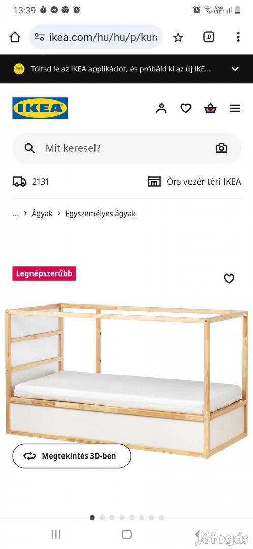 Új IKEA Kura megfordítható ágy