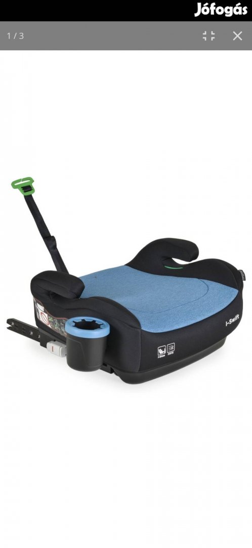 Új I-Swift ülésmagasító isofix 125-150cm, kék