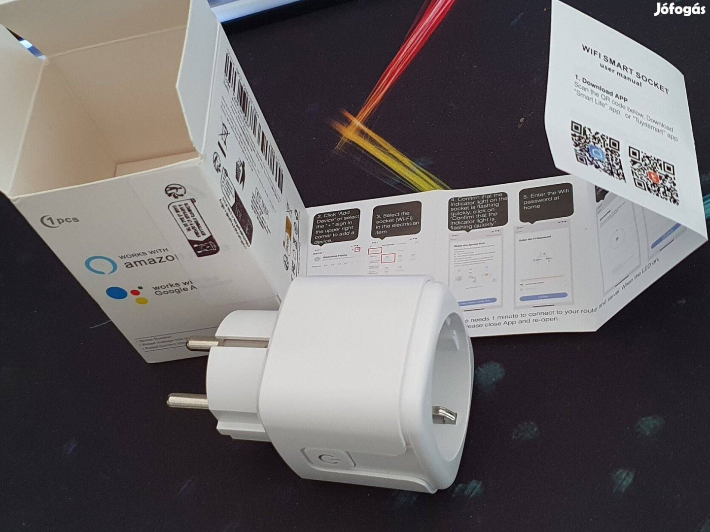 Uj Intelligens WiFi 230V dugalj - energiafelügyelettel Smart Plug Tuya