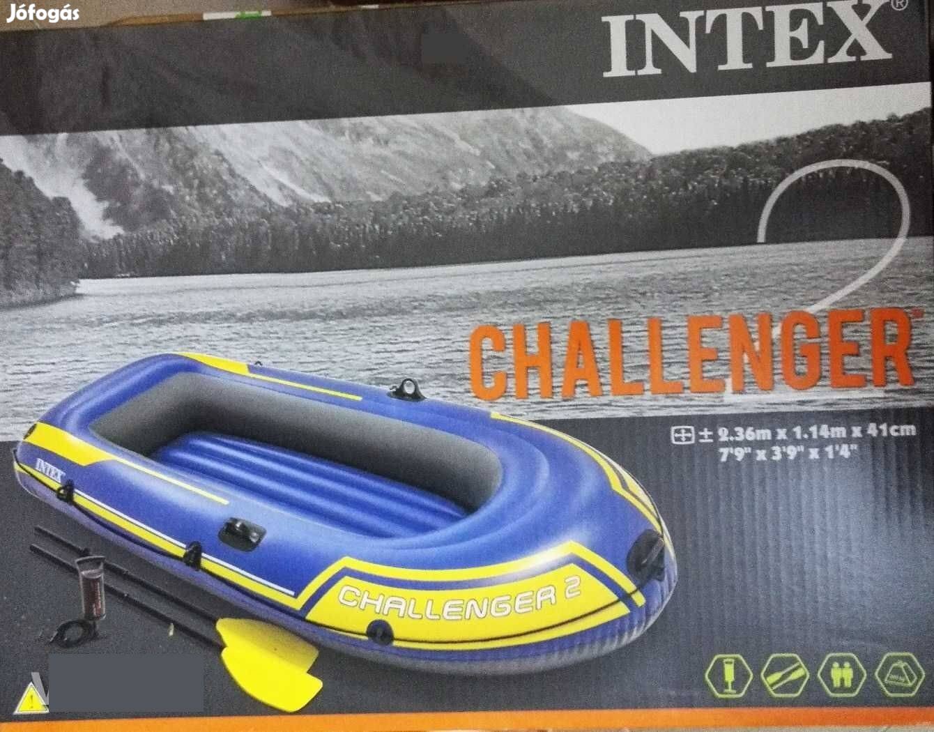 Új Intex Challenger 2 gumicsónak szett 236x114 felfújható gumi csónak