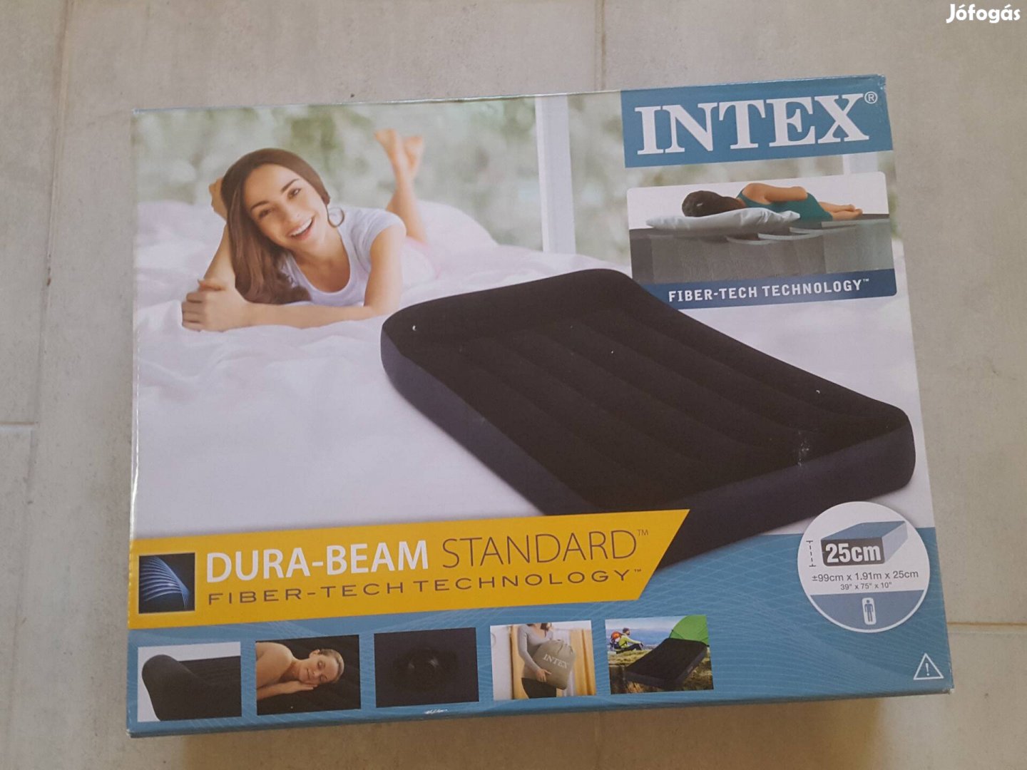 Új Intex Queen Dura-Beam Pillow Rest Classic vendégágy 191x99x25 cm