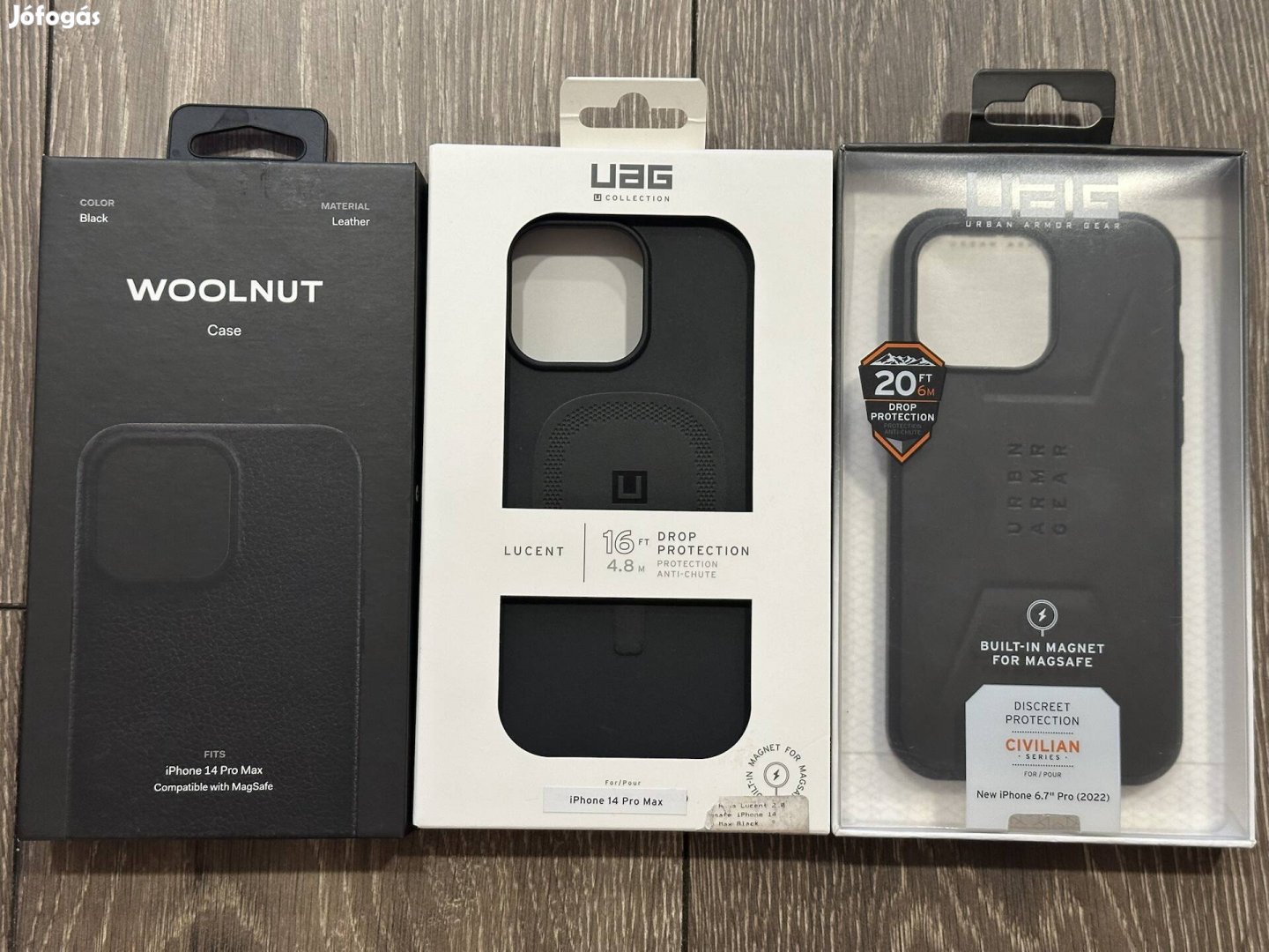 Új Iphone 14 pro max woolnut és uag magsafe tok