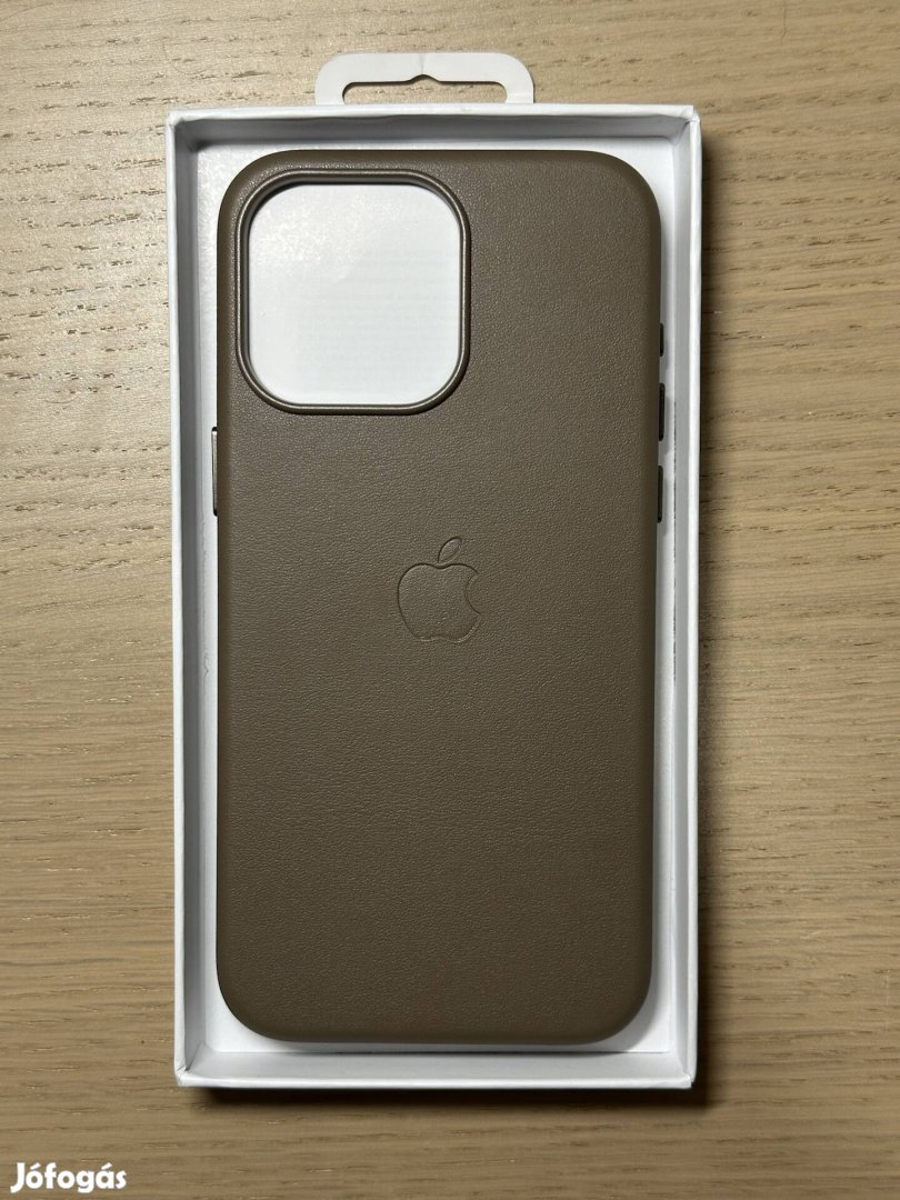 Új Iphone 15 Pro Max magsafe bőrtok vakondszürke 