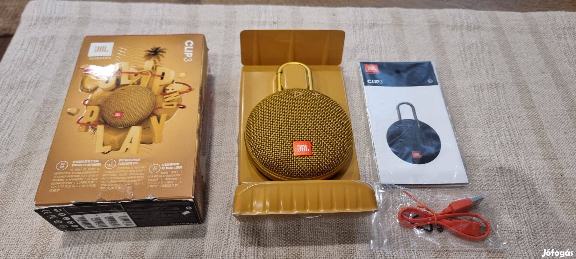 Új JBL Clip 3 Bluetooth hordozható hangszóró IPX7