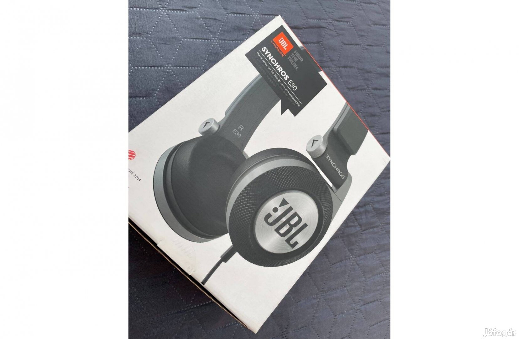 Új JBL Synchros E30 mikrofonos fekete fejhallgató