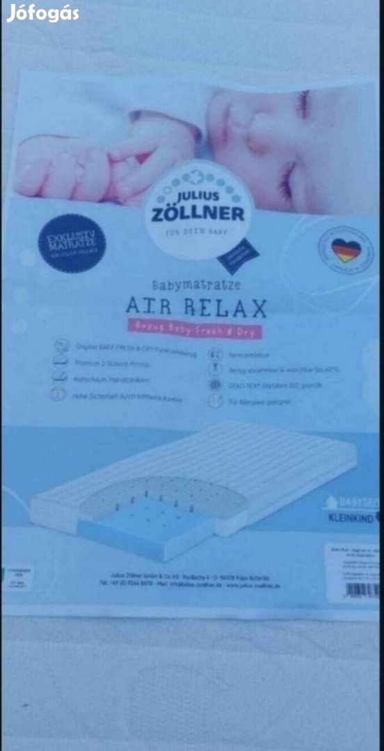 Új Julius Zöllner Air Relax gyerek matrac 