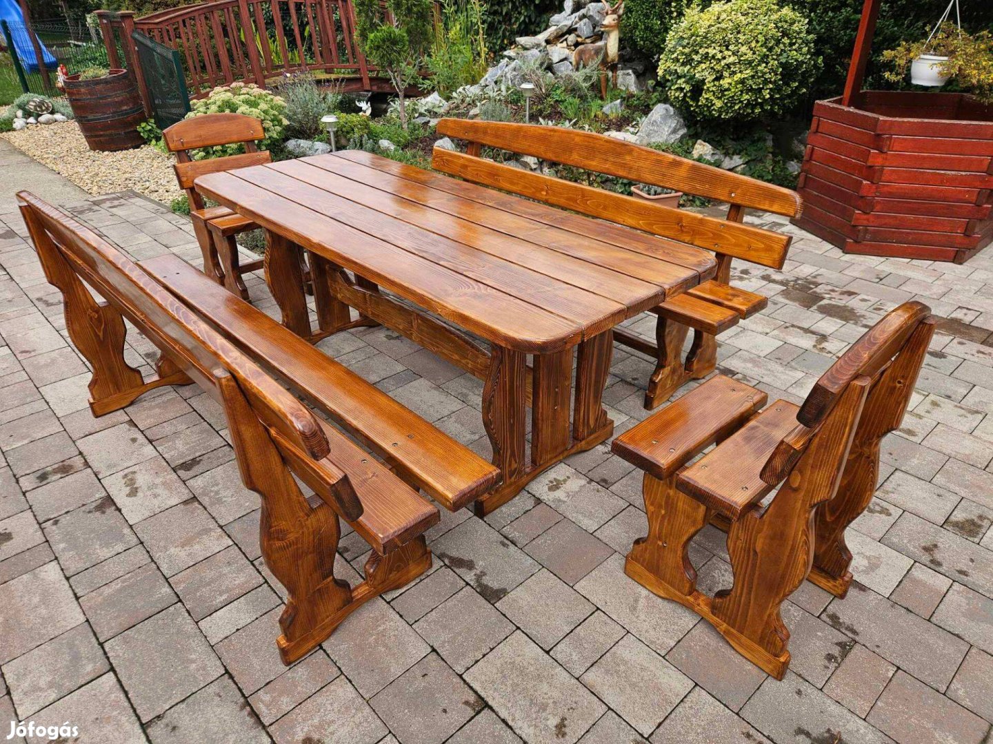 Új Kerti Garnitúra Fenyő Bútor