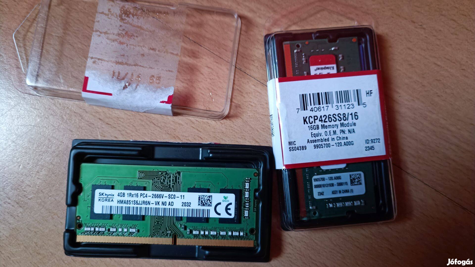 Új Kingston 16GB+ SK hynix4gb 2666Mhz