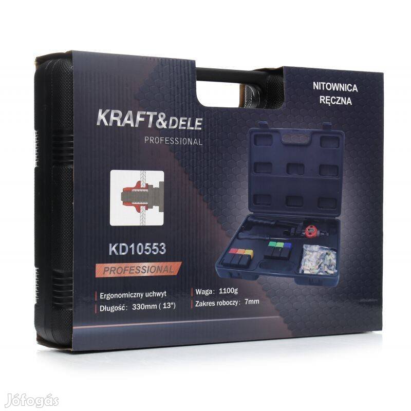 Új Kraft&Dele KD10553 szegecsanyahúzó készlet M3-M10 eladó