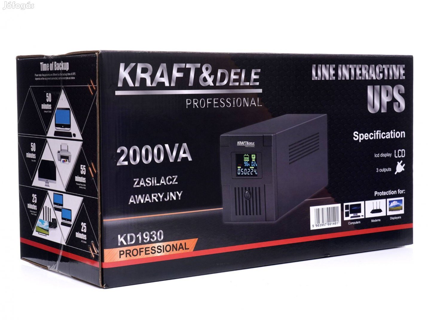 Új Kraft&dele KD1930 Szünetmentes Tápegység 2000VA LCD eladó
