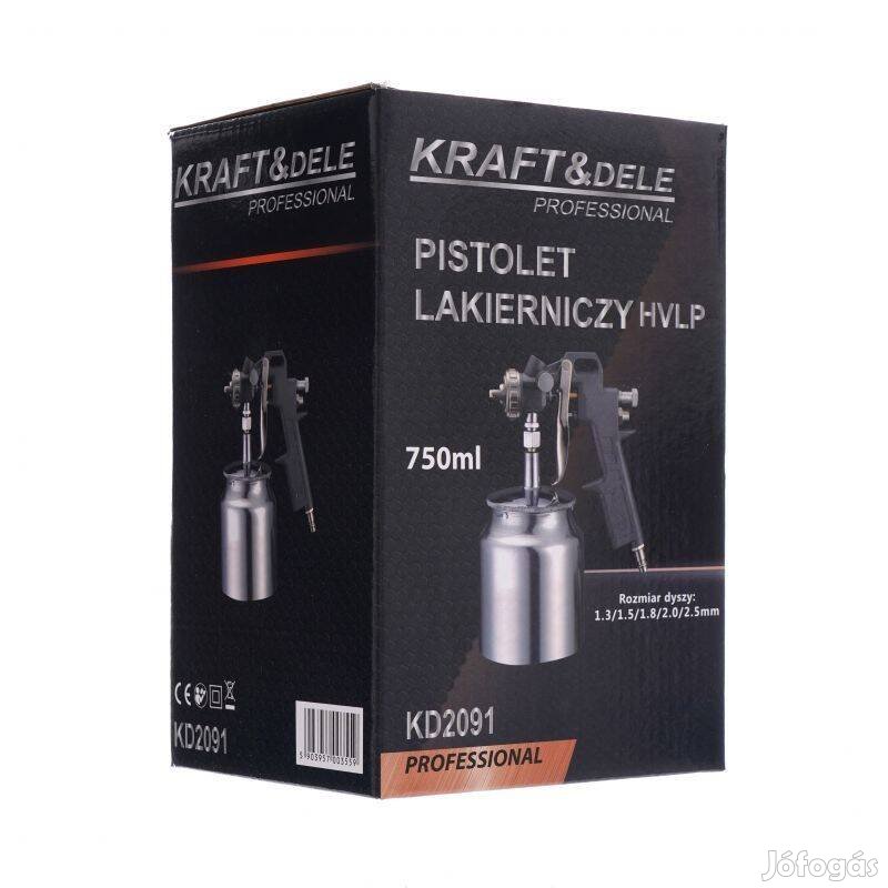 Új Kraft&dele KD2091 Pneumatikus HVLP Festék szórópisztoly 1,8mm eladó