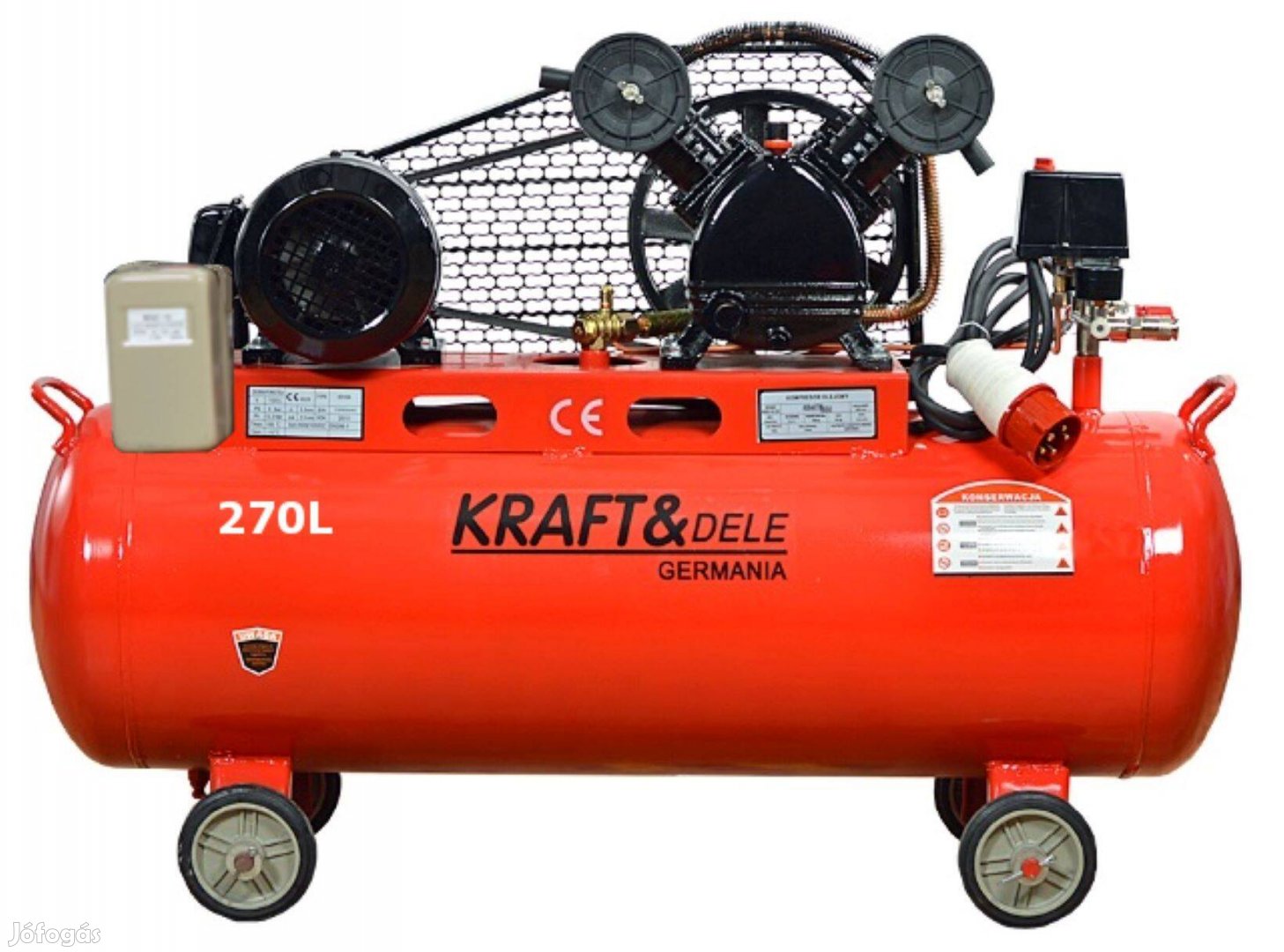 Új Kraft&dele KD409 kompresszor 270 literes V2 820lit/min