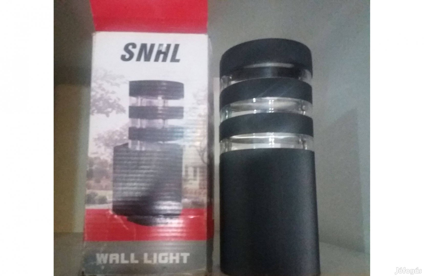 Új Kültéri fali lámpa IP54 fém ház 23cm félkör SNHL 1459